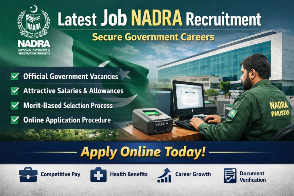 Verified job nadra recruitment 2026 with official vacancies, secure hiring process, and online application guidance for Pakistan